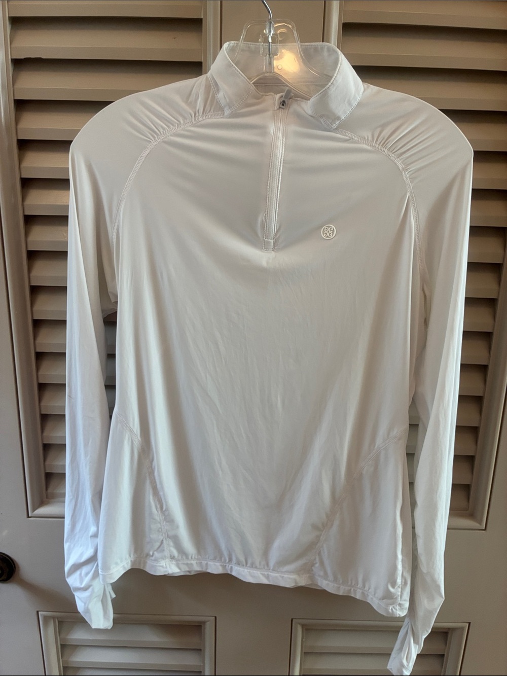 G/Fore White Long-Sleeve Quarter-Zip